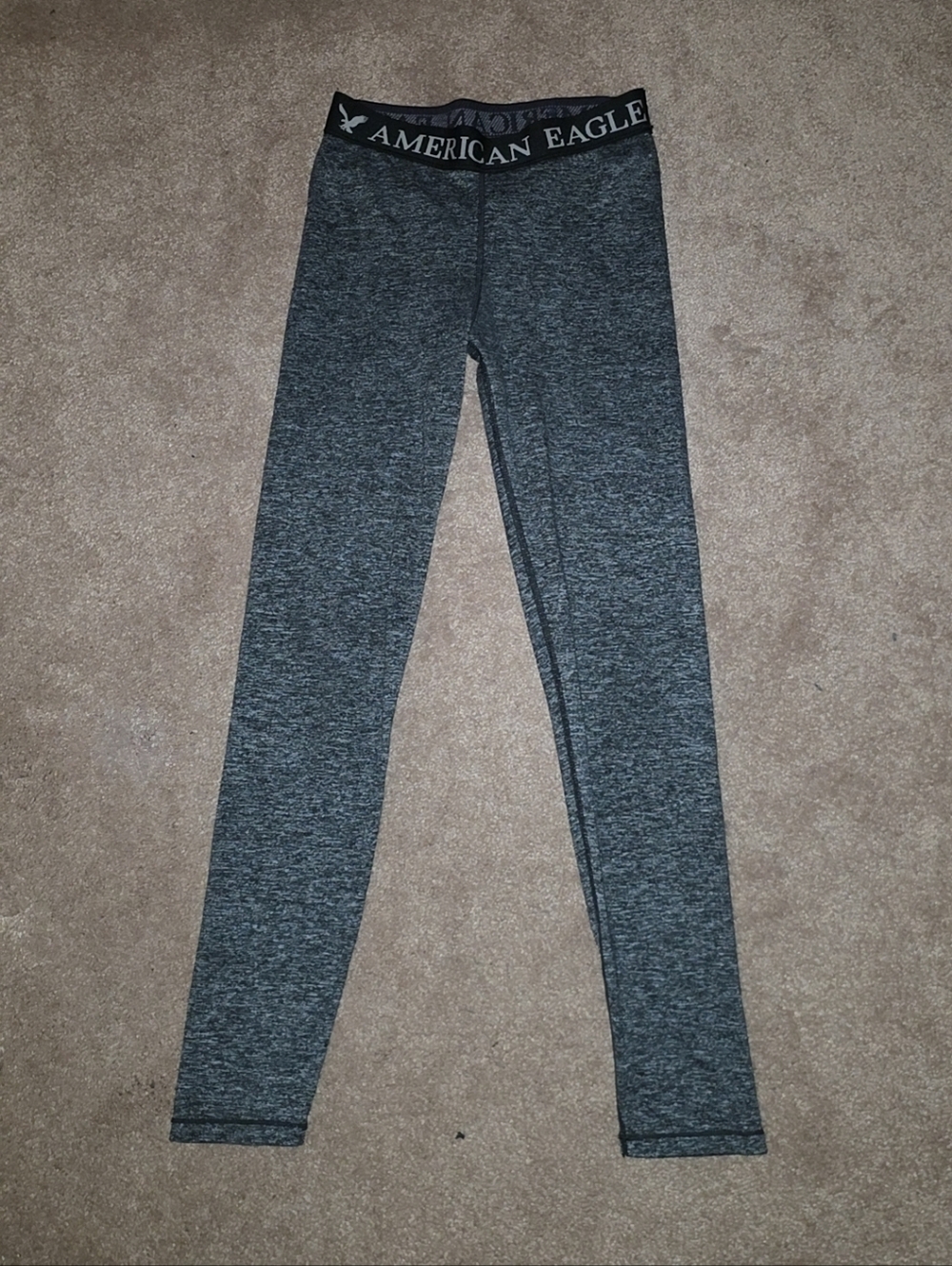 American Eagle Outfitters Charcoal Heather High-Rise Leggings